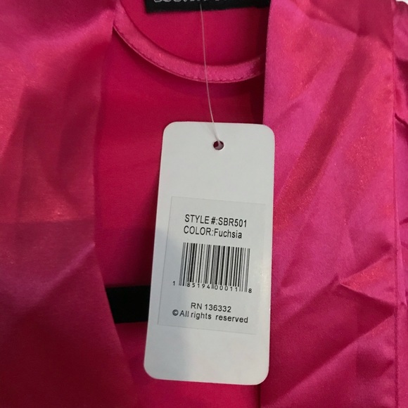 Silk Fuchsia Robe - Picture 3 of 3